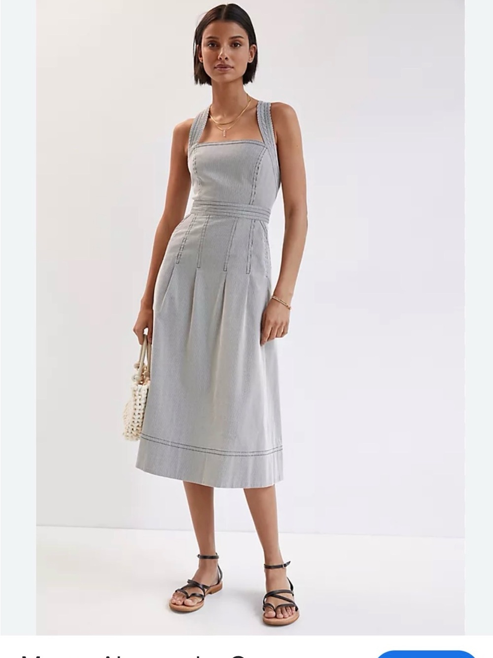 Maeve Anthropologie Alessandra Cross Back Midi Dress S